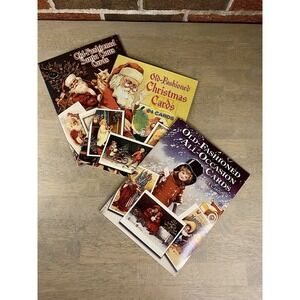Old-Fashioned All-Occasion Cards And Christmas Cards Books 80s & 90s Incomplete
